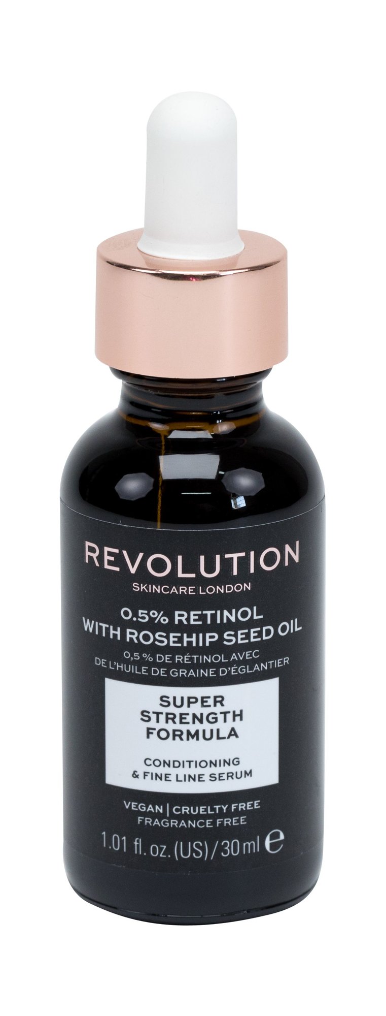 Makeup Revolution London Skincare 0,5% Retinol with Rosehip Seed Oil 30ml Veido serumas