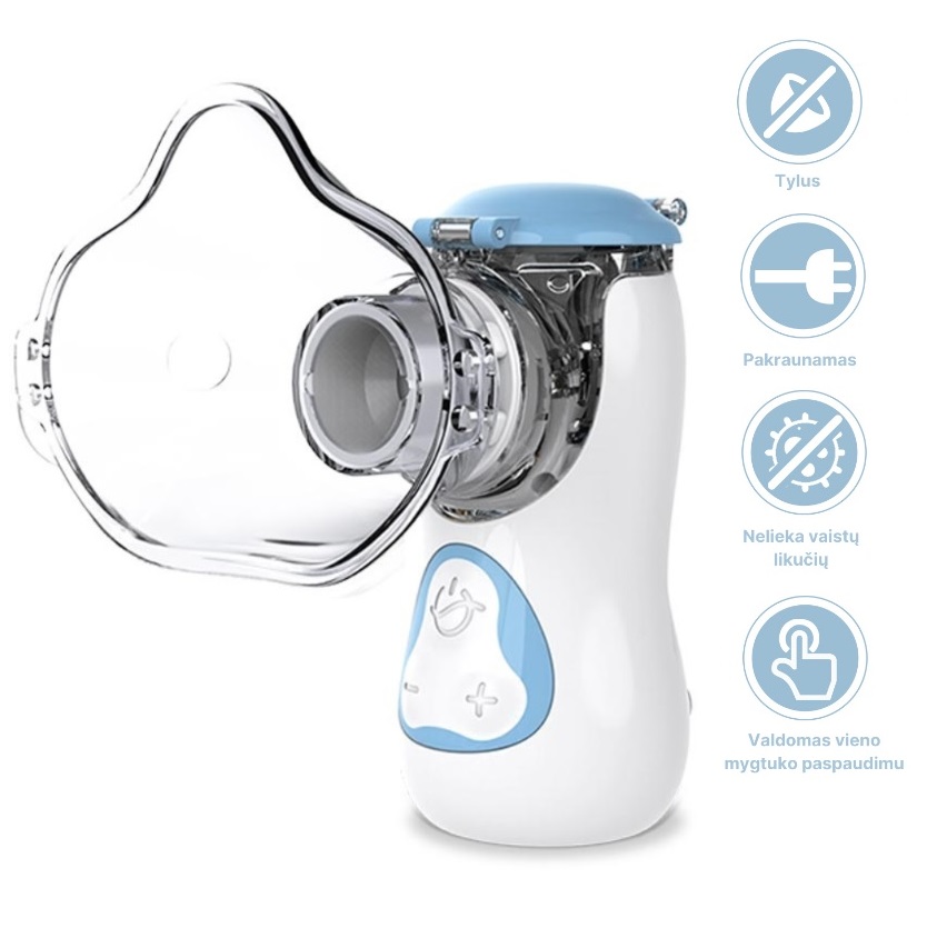Feellife Health AIR KIDS nešiojamas vaikiškas žydras inhaliatorius