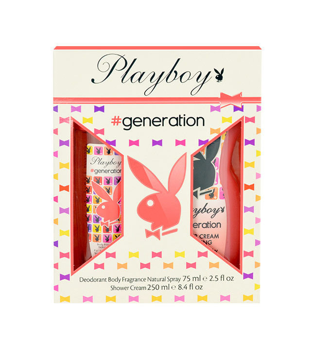Playboy Generation For Her 75ml Deodorant 75ml + 250ml shower gel dezodorantas Rinkinys