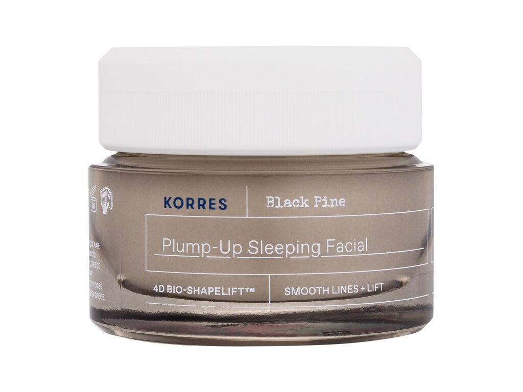 Korres Black Pine Plump-Up Sleeping Facial 40ml naktinis kremas