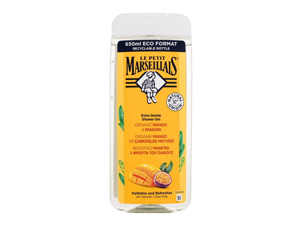 Le Petit Marseillais Extra Gentle Shower Gel Organic Mango & Passion 650ml dušo želė
