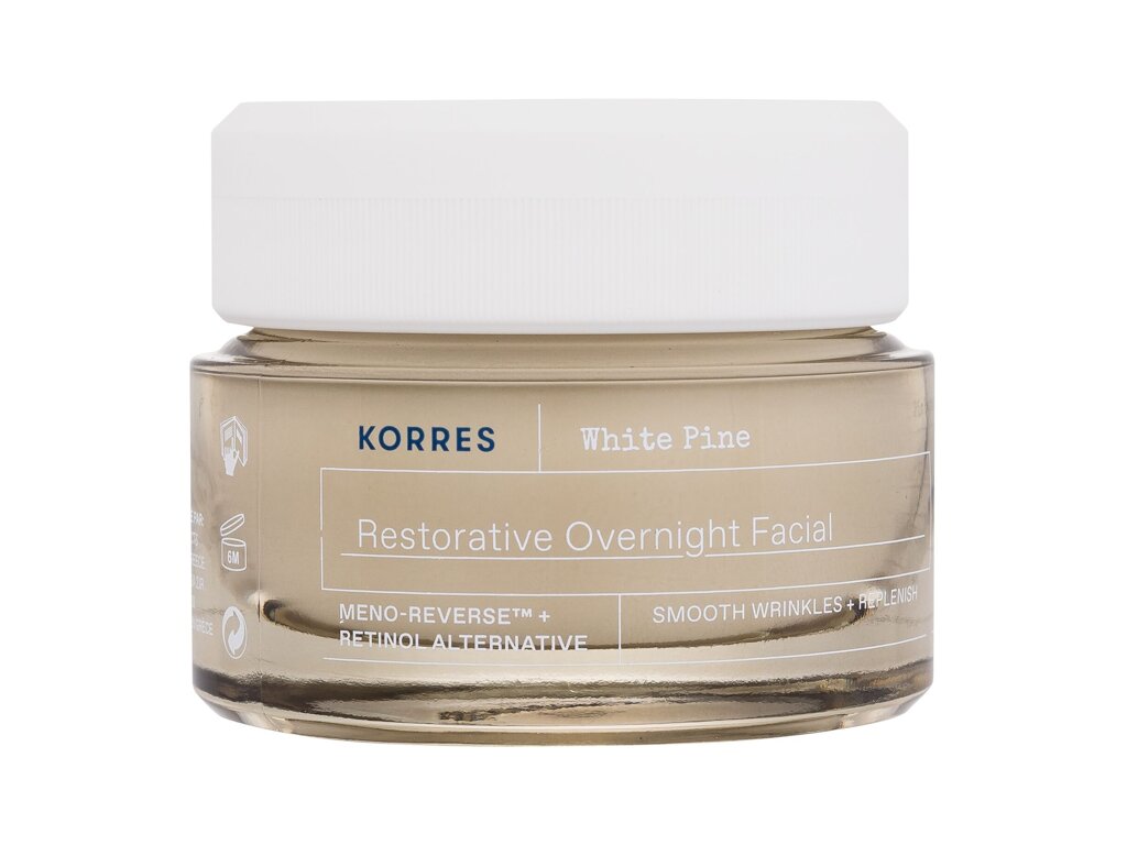 Korres White Pine Restorative Overnight Facial Cream 40ml naktinis kremas
