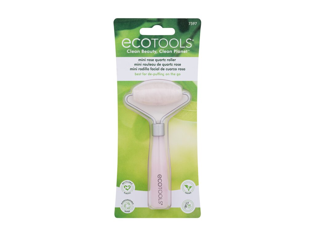 EcoTools Facial Roller Mini Rose Quartz 1vnt Moterims Kosmetiniai prietaisai