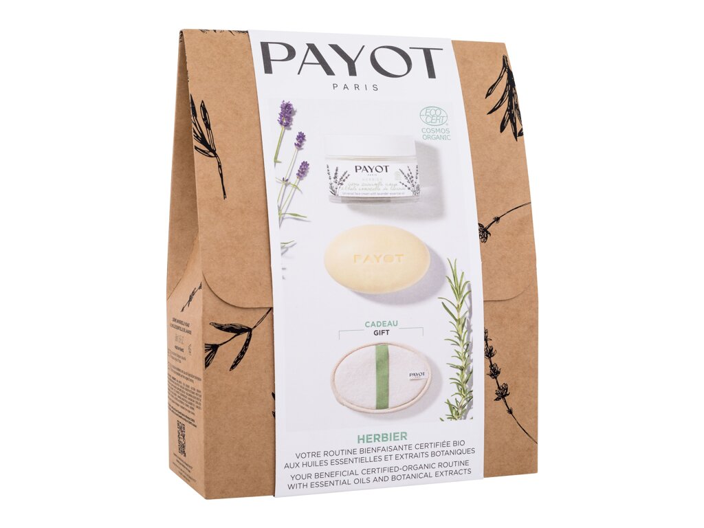 Payot Herbier Gift Set 50ml Universal Facial Cream Herbier 50 ml + Massage Cream Herbier 50 g +  Exfoliating Loofah dieninis kremas Rinkinys