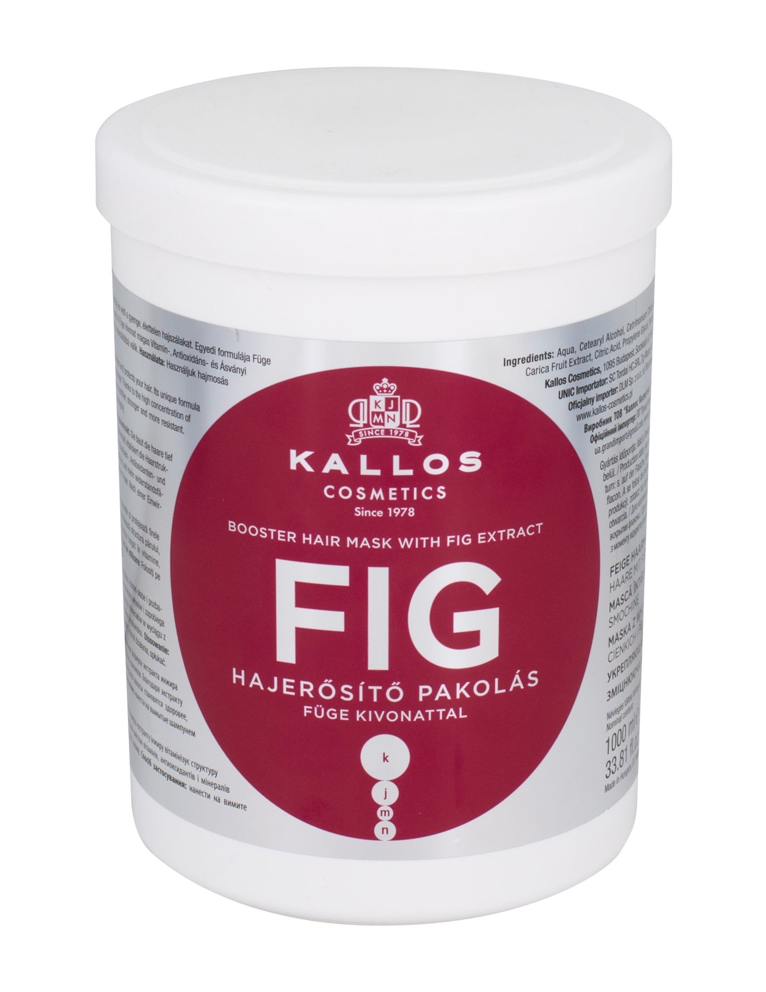 Kallos Cosmetics Fig 1000ml plaukų kaukė