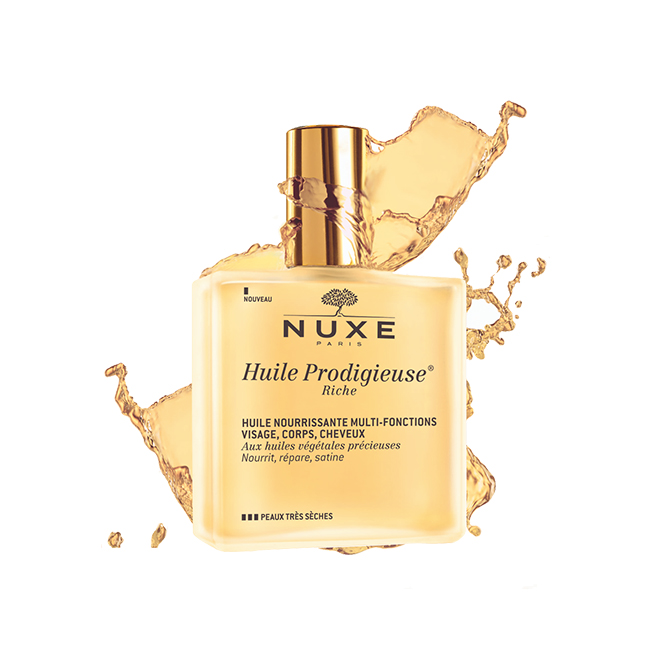 Nuxe Huile Prodigieuse Riche Multi Purpose Dry Oil Face, Body, Hair 100ml kūno aliejus