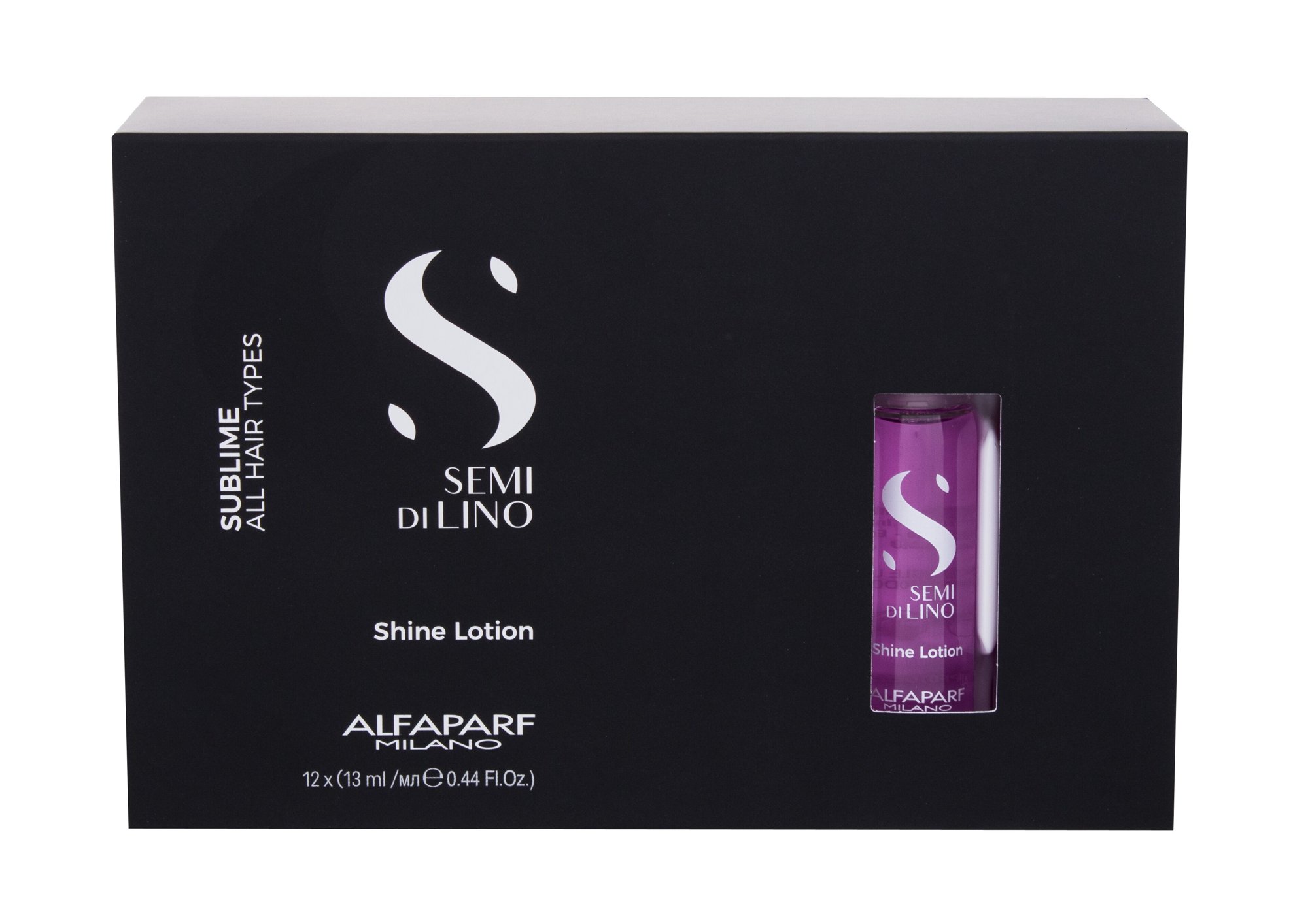 AlfaParf Milano Semi Di Lino Sublime Shine Lotion 12x13ml plaukų blizgesio priemonė