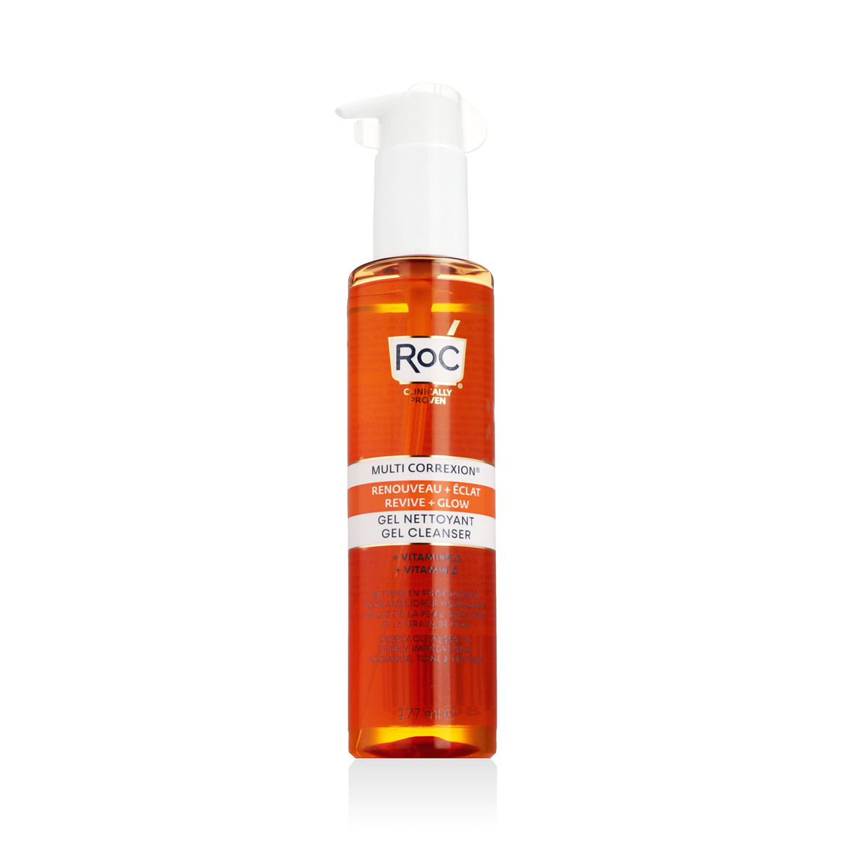 RoC Multi Correxion Revive & Glow Gel Cleanser + Vitamin C 177ml veido gelis