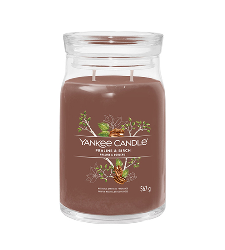 Yankee Candle Signature Praline & Birch 567g kvepianti žvakė