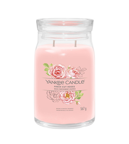 Yankee Candle Signature Fresh Cut Roses 567g kvepianti žvakė