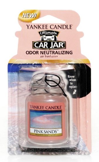 Yankee Candle Pink Sands Ultimate Car Jar 1vnt kvepalai Unisex Automobilio gaiviklis