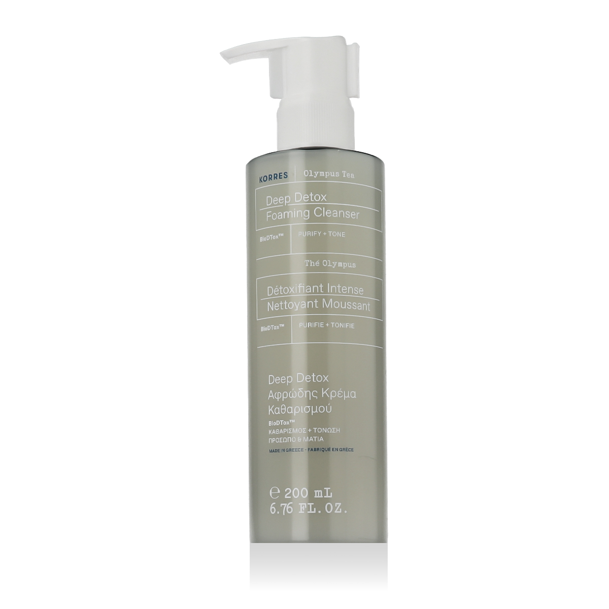 Korres Olympus Tea Deep Detox Foaming Cleanser 200ml veido putos