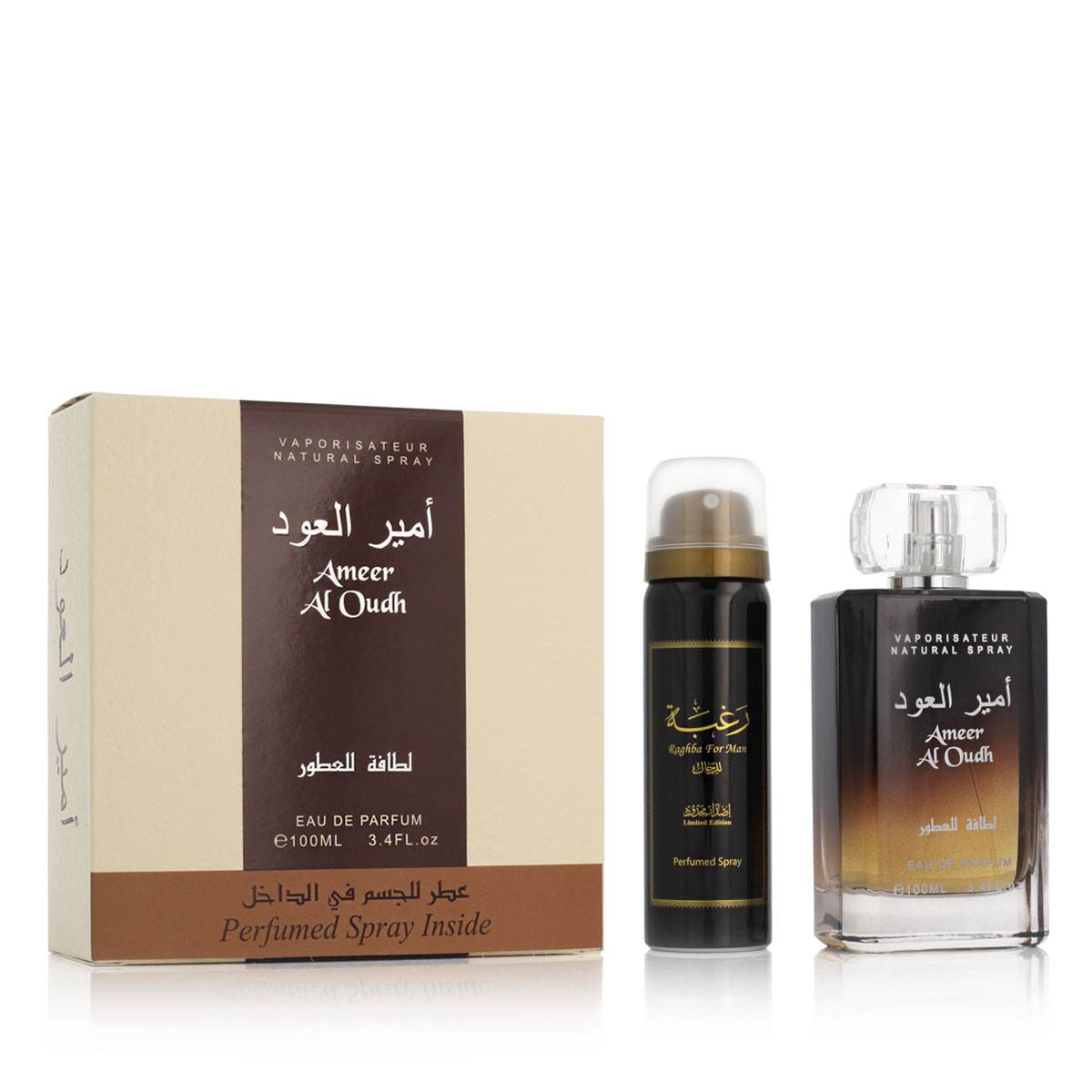 Lattafa Duo Ameer Al Oudh 100ml Edp 100ml + Perfumed Spray 50ml Kvepalai Unisex Rinkinys