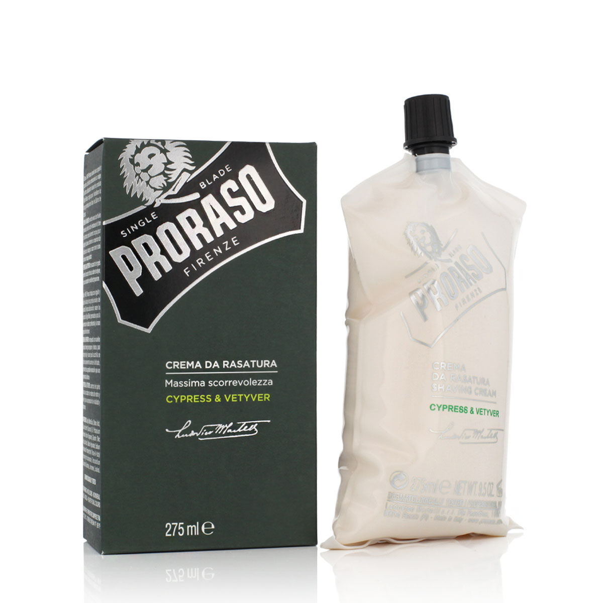 PRORASO Cypress & Vetyver Shaving Cream 275ml skutimosi kremas