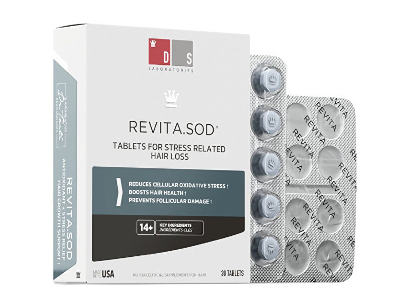 Ds Laboratories Antioxidant tablets for hair loss caused by stress Revita .SOD (Tablets For Stress Related Hair Loss atstatomoji plaukų priežiūros priemonė