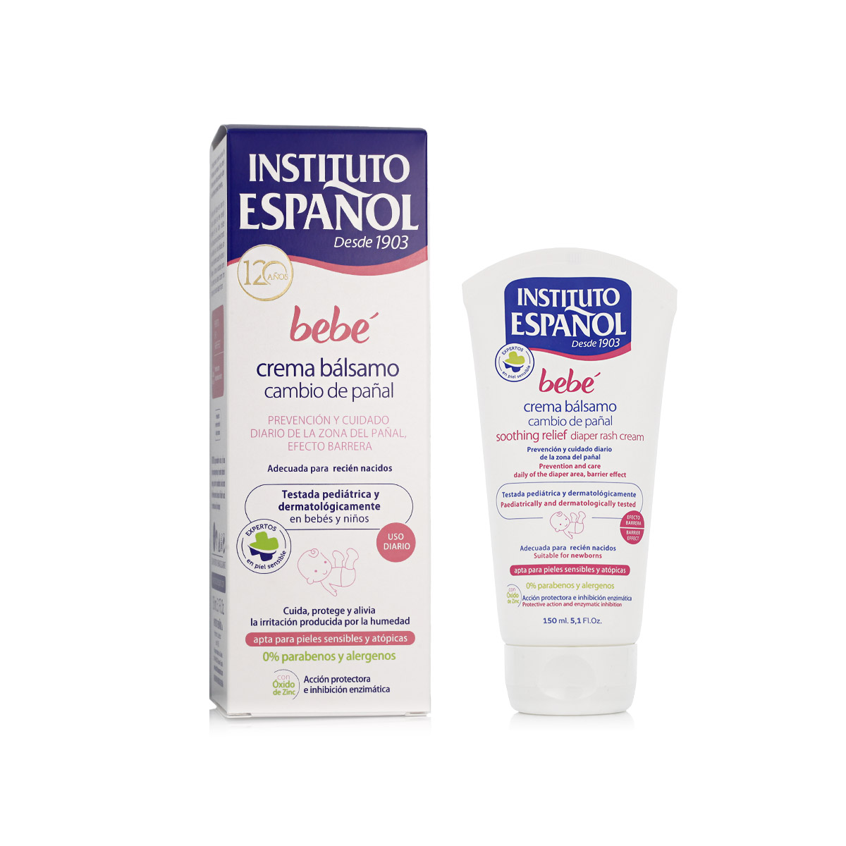 Instituto Espanol Baby Balm Cream 150ml Vaikams For Diaper Rash