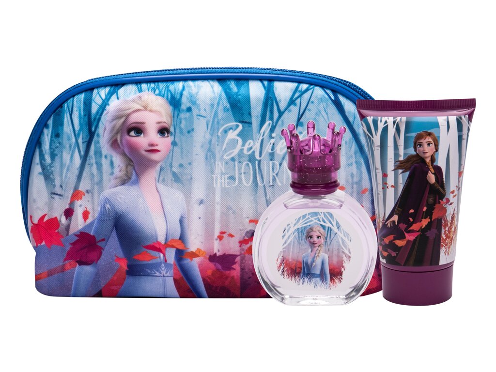 EP Line Disney Frozen II - EDT 50 ml + shower gel 100 ml + cosmetic bag 50ml Disney Frozen II - EDT 50 ml + shower gel 100 ml + cosmetic bag Kvepalai Vaikams Rinkinys