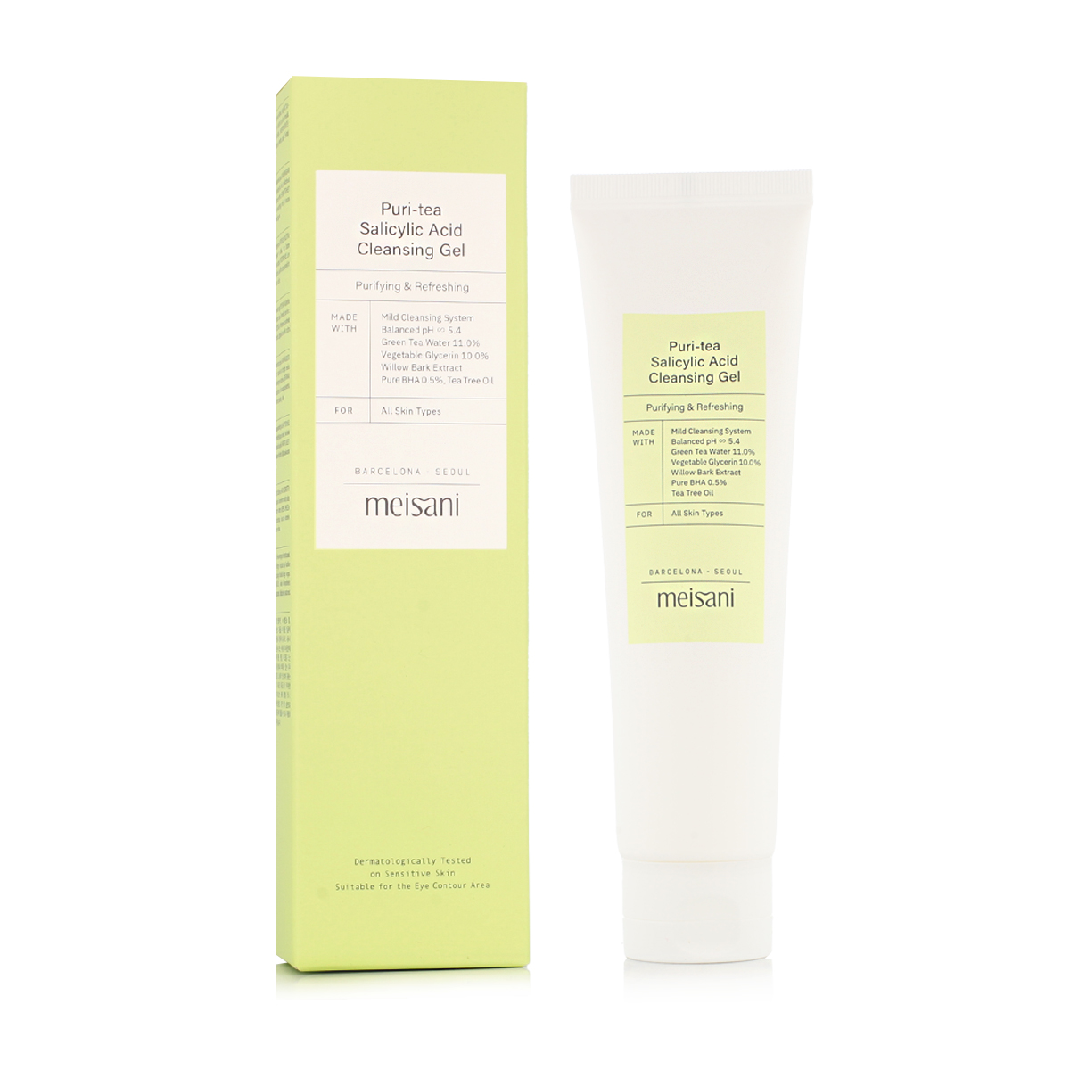 Meisani Puri-tea Salicylic Acid Cleansing Gel 150ml veido gelis
