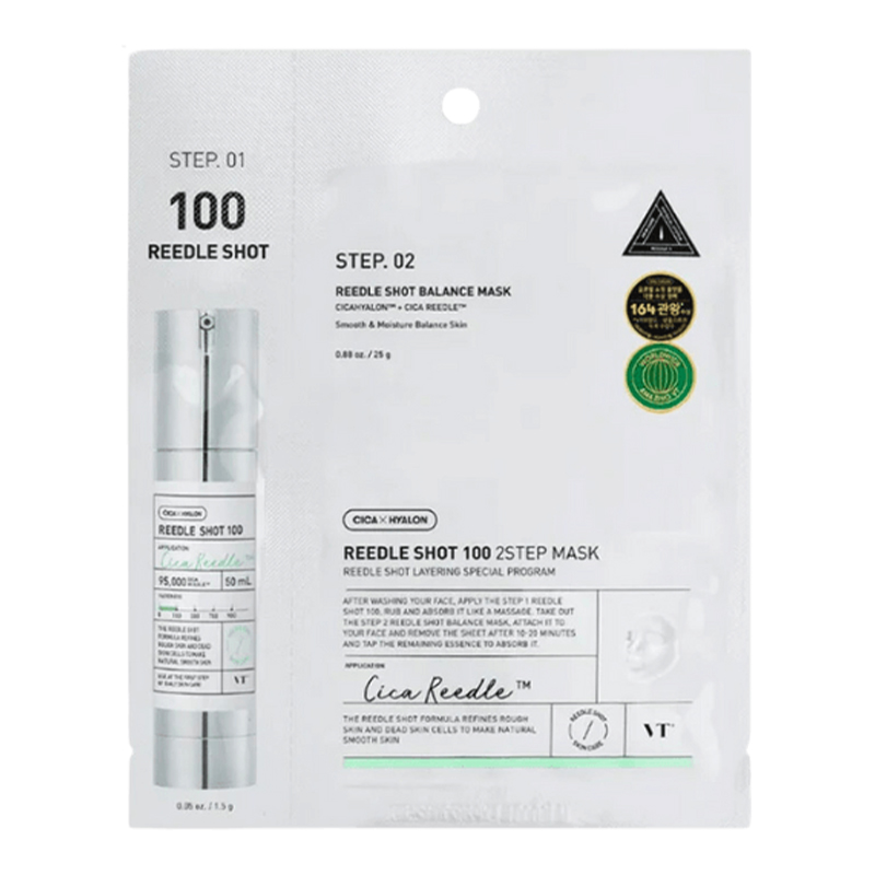 VT Cosmetics Reedle Shot 100 2 Step Mask 26,5g Veido kaukė