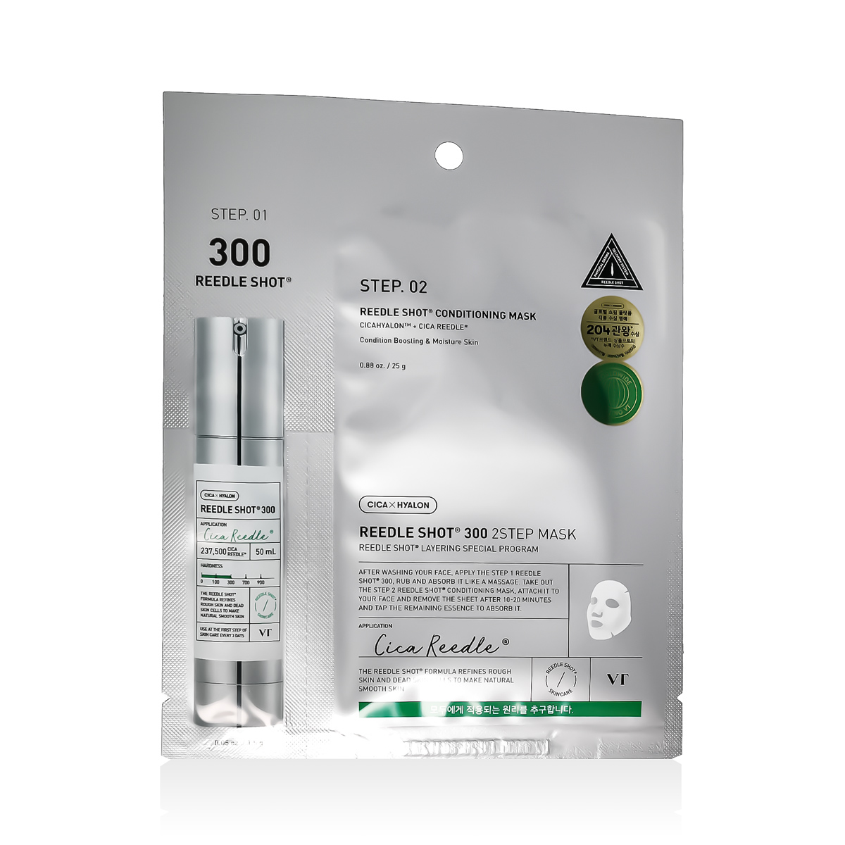 VT Cosmetics Reedle Shot 300 2 Step Mask 26,5g Veido kaukė