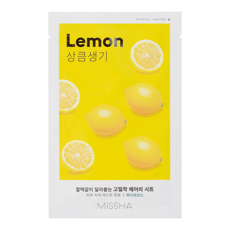 Missha Airy Fit Sheet Mask Lemon 19g Veido kaukė