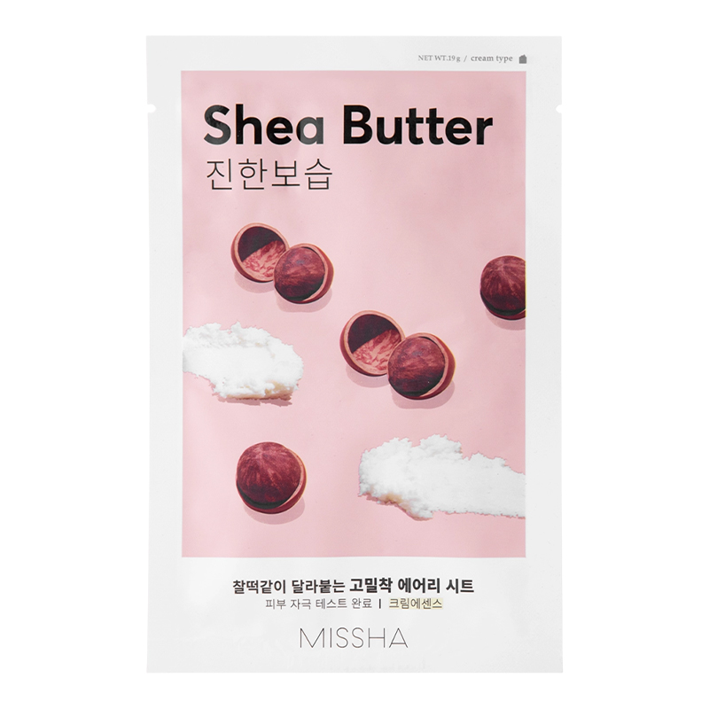 Missha Airy Fit Sheet Mask Shea Butter 19g Veido kaukė