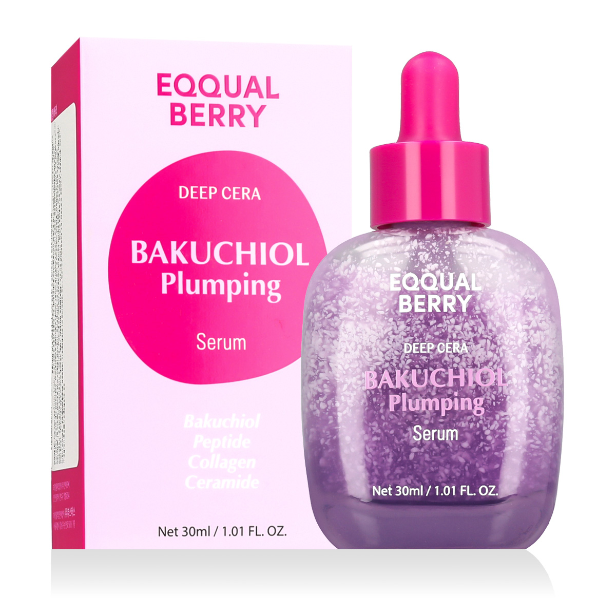 Eqqualberry Deep Cera Bakuchiol Plumping Serum 30ml Veido serumas
