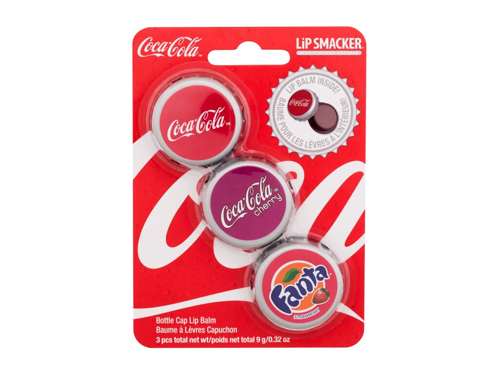 Lip Smacker Coca-Cola Bottle Cap Lip Balm 3g Lipbalm 3 x 3 g lūpų balzamas Rinkinys