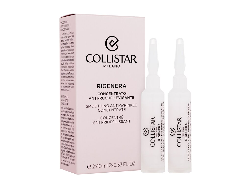Collistar Rigenera Smoothing Anti-Wrinkle Concentrate 2x10ml Veido serumas