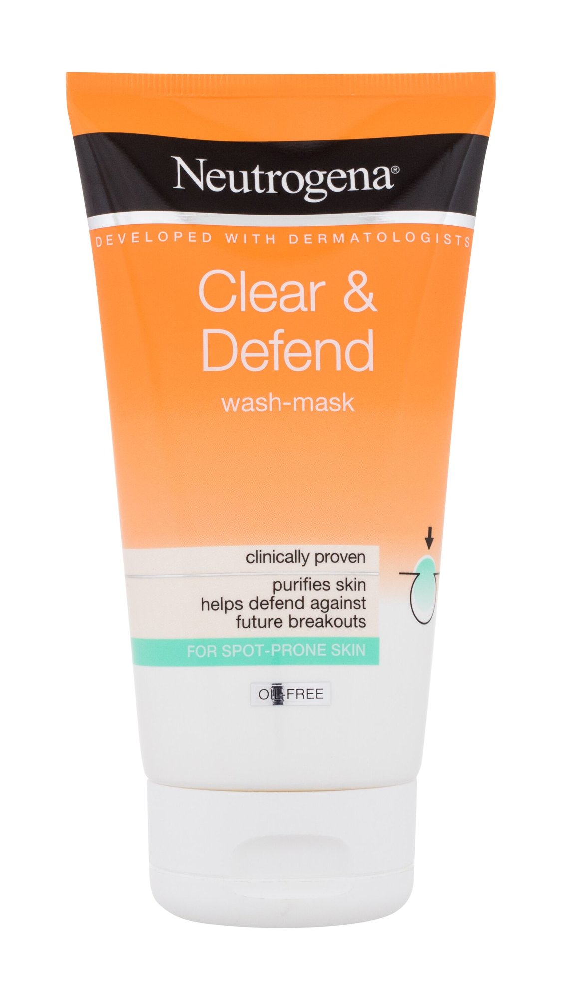 Neutrogena Clear & Defend Wash-Mask 150ml Veido kaukė