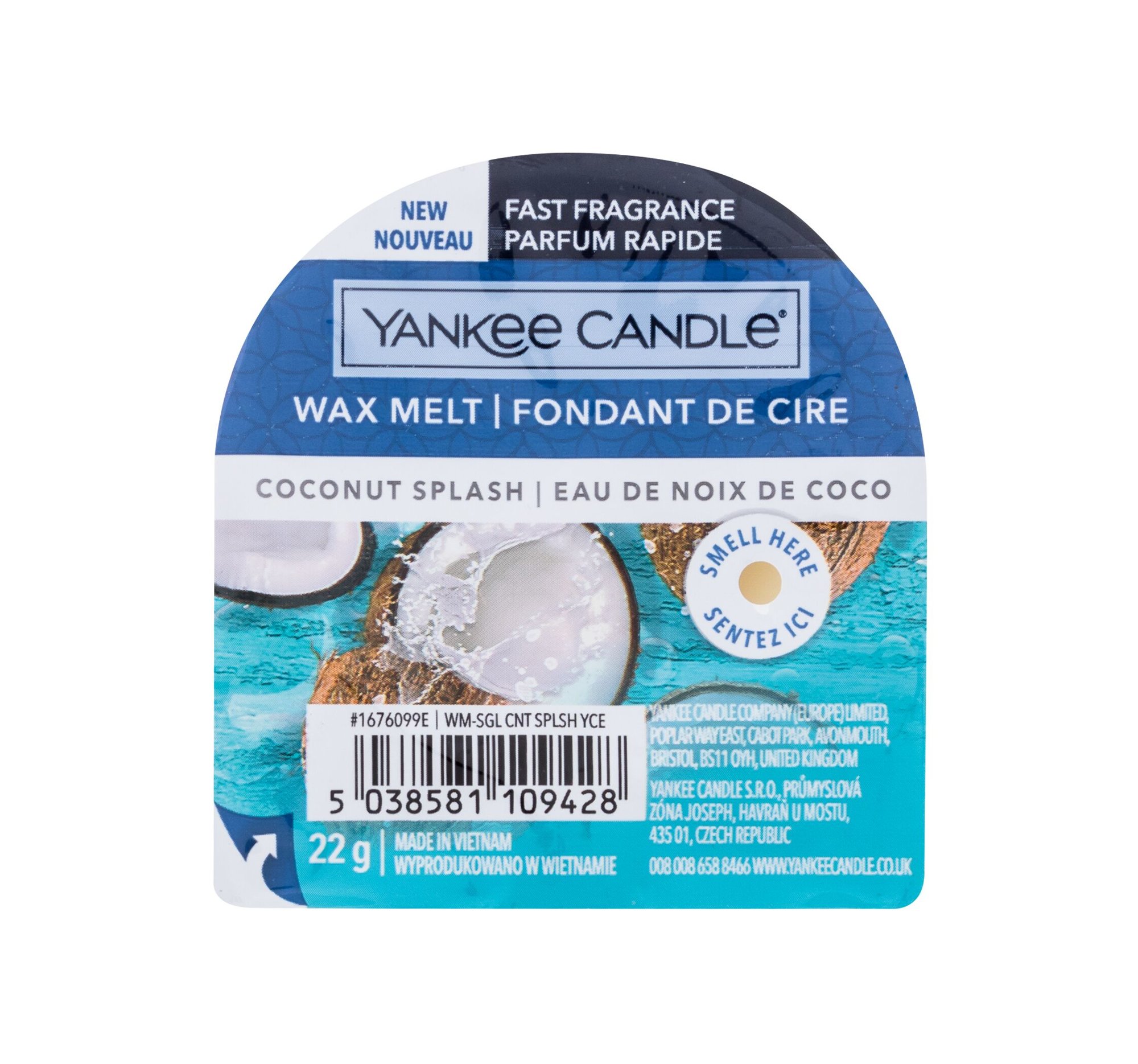 Yankee Candle Coconut Splash 22g Kvepalai Unisex Kvapusis vaškas