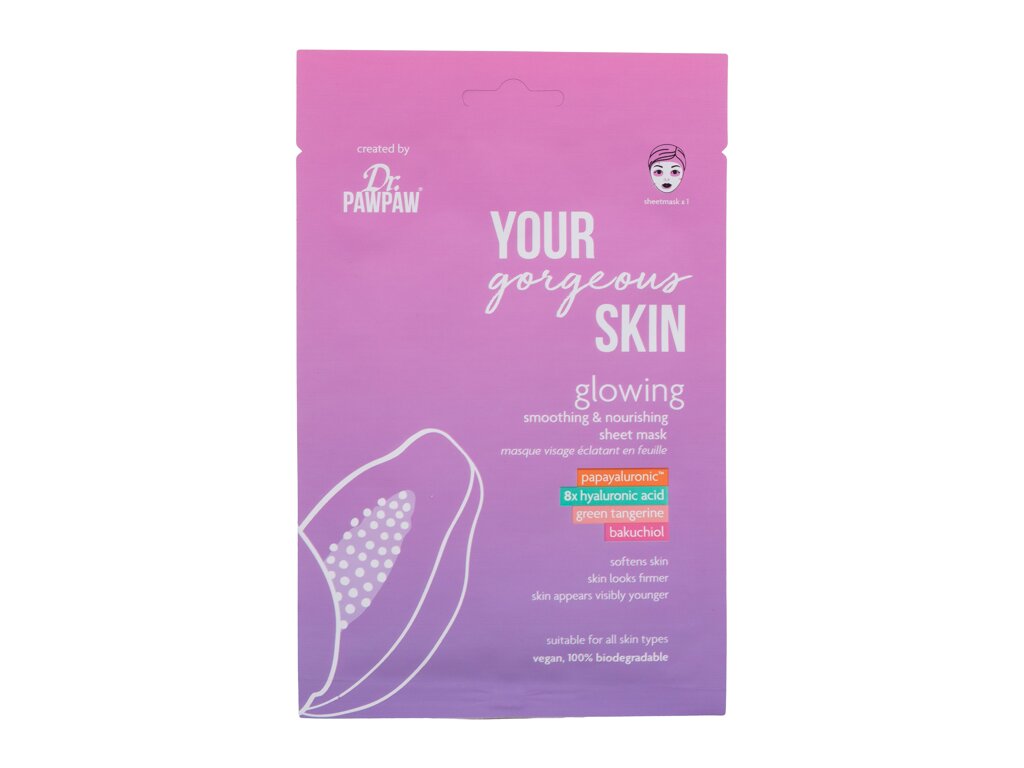 Dr. Pawpaw Your Gorgeous Skin Glowing Sheet Mask 25ml Veido kaukė
