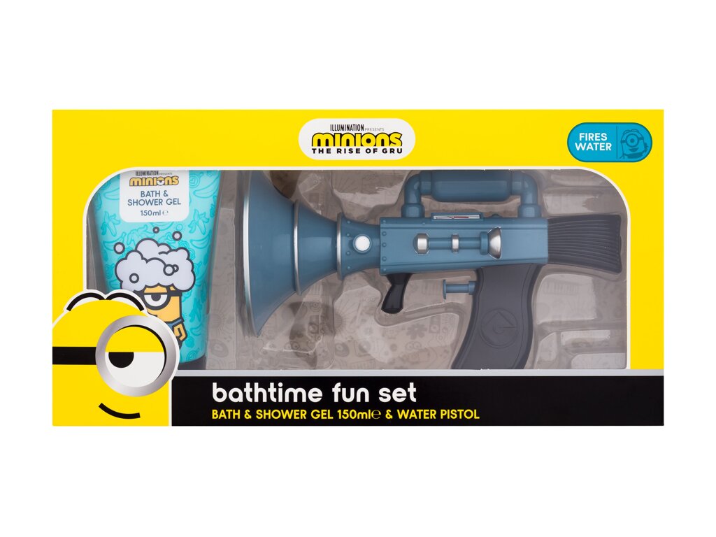 Minions Bathtime Fun Set 150ml Shower Gel 150 ml + Water Gun dušo želė Rinkinys