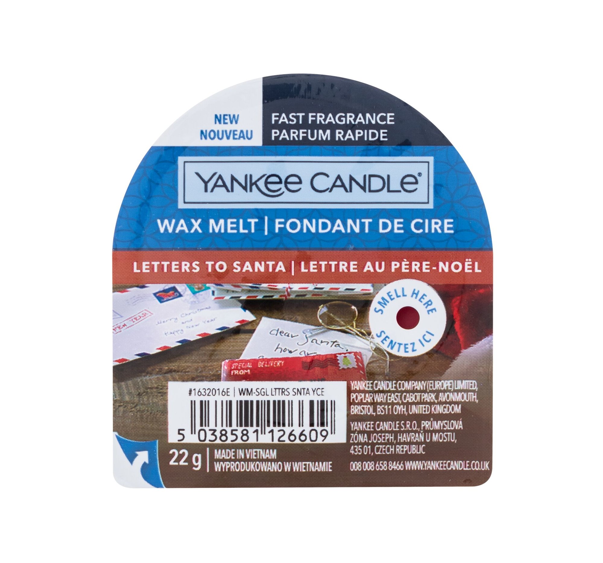 Yankee Candle Letters To Santa 22g Kvepalai Unisex Kvapusis vaškas