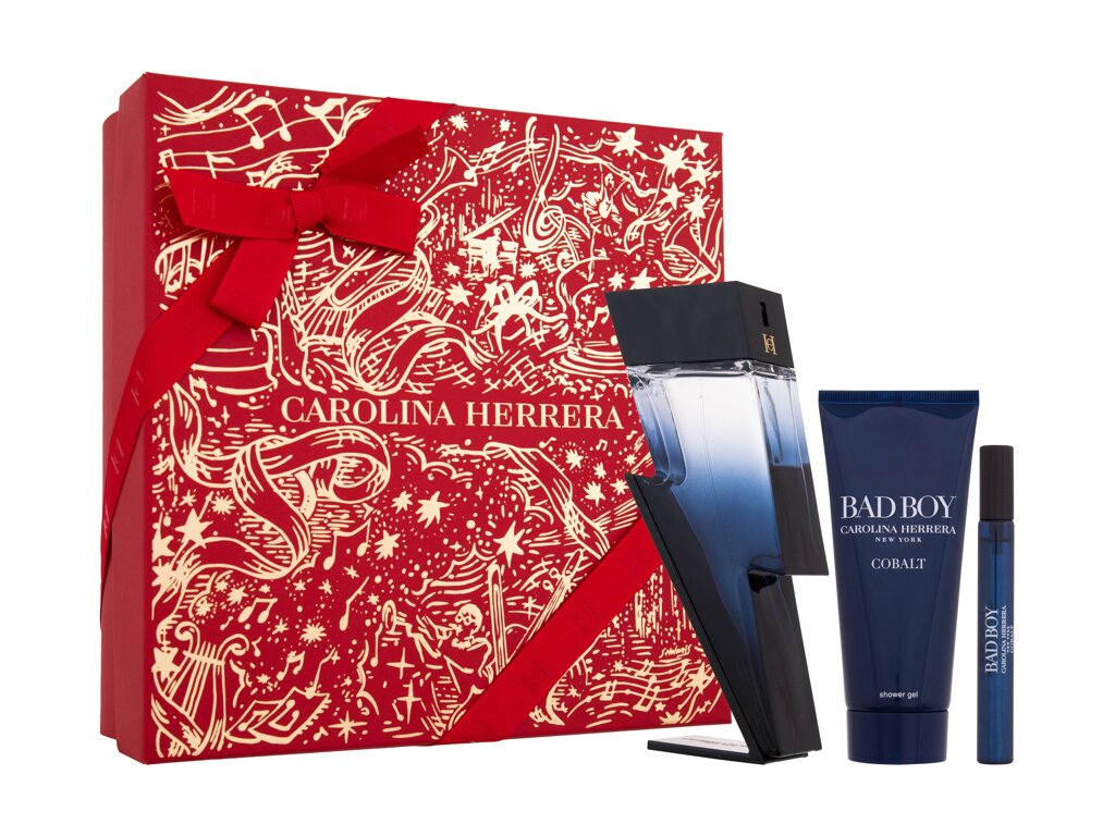 Carolina Herrera Bad Boy Cobalt &Eacute;lectrique 100ml Edp 100 ml + Shower Gel 100 ml + Edp 10 ml kvepalai Vyrams EDP Rinkinys