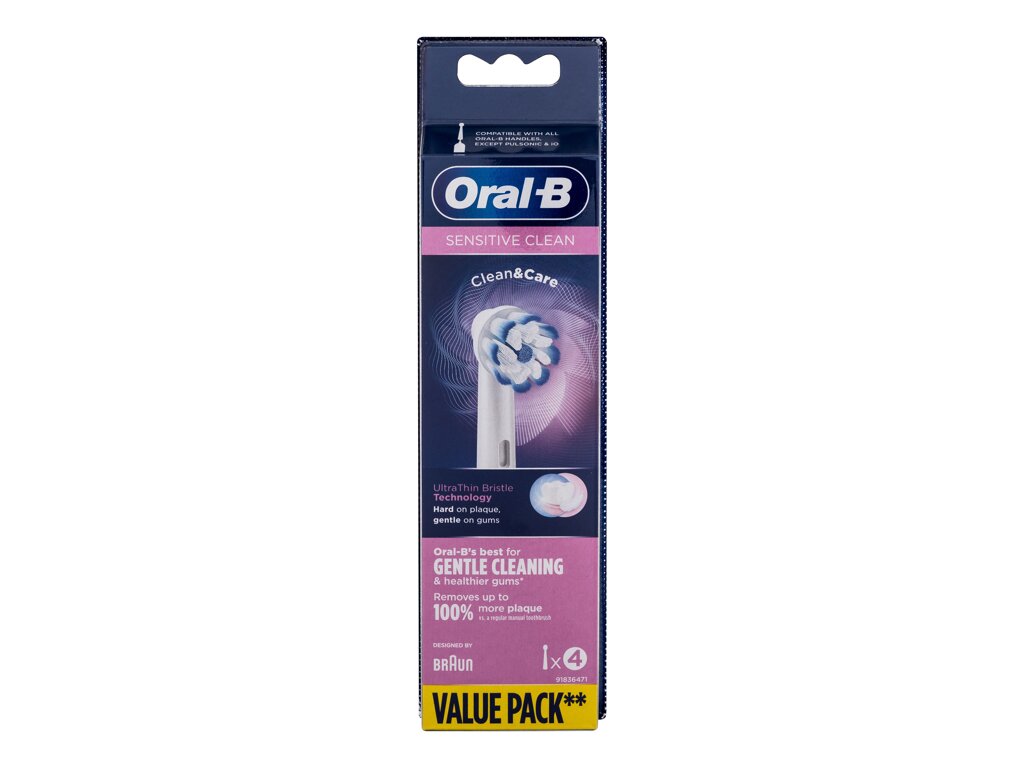 ORAL-B Sensitive Clean Brush Heads 4vnt Unisex Replacement Toothbrush Head