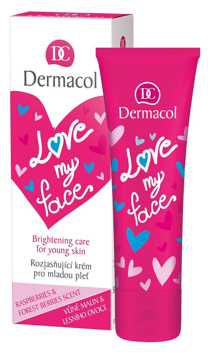 Dermacol Love My Face Brightening Care 50ml dieninis kremas
