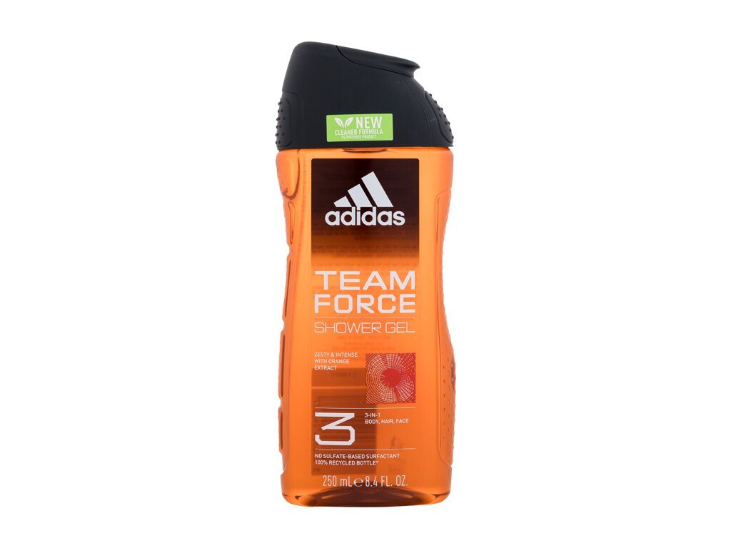 Adidas Team Force Shower Gel 3-In-1 250ml dušo želė