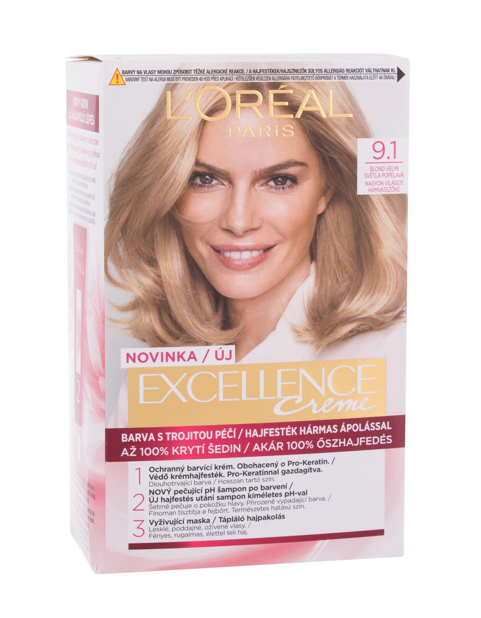 L´Oréal Paris Excellence Creme Triple Protection 48ml moteriška plaukų priemonė (Pažeista pakuotė)