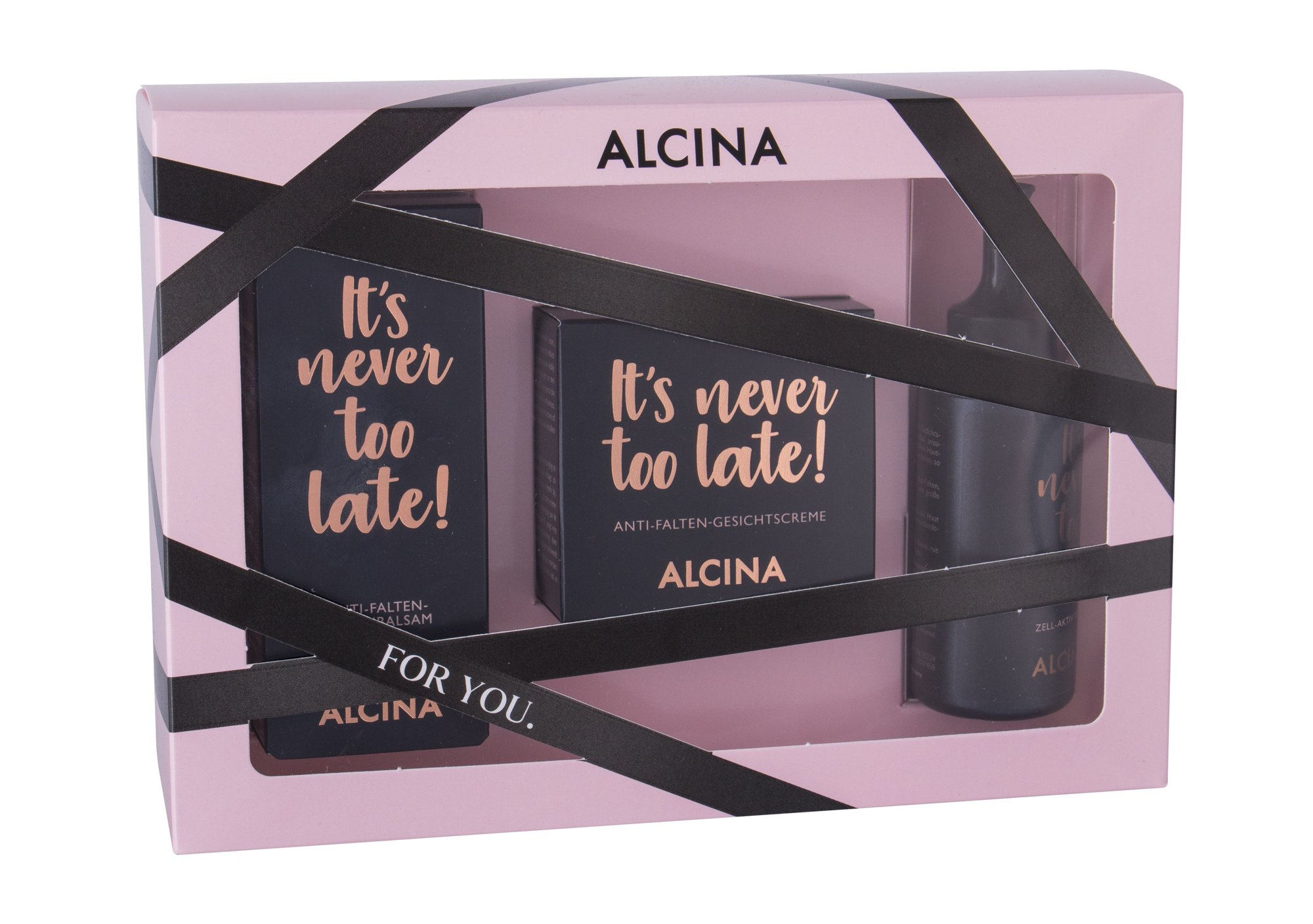 ALCINA It´s Never Too Late! 50ml Daily Facial Cream 50 ml + Eye Care 15 ml + Active Tonic 50 ml dieninis kremas Rinkinys