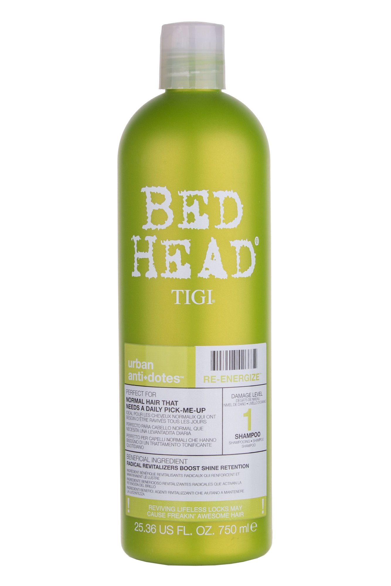 Tigi Bed Head Re-Energize 750ml šampūnas (Pažeista pakuotė)