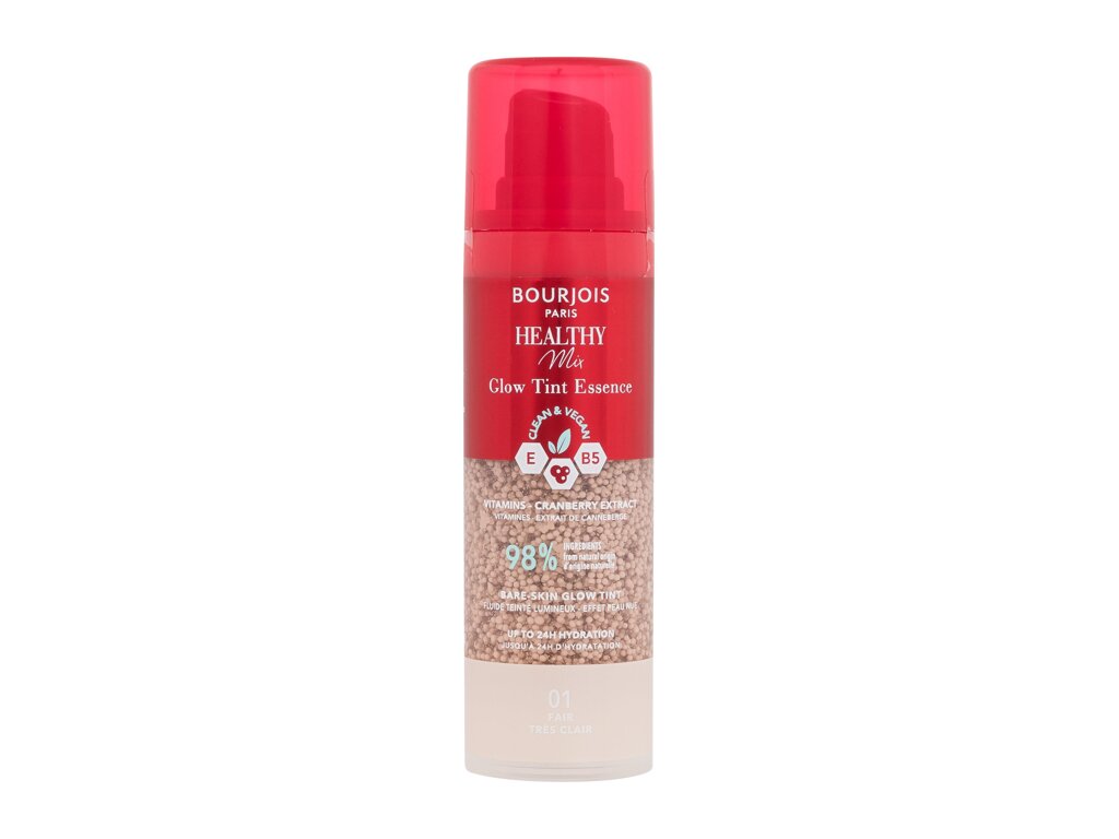 BOURJOIS Paris Healthy Mix Clean & Vegan Glow Tint Essence makiažo pagrindas