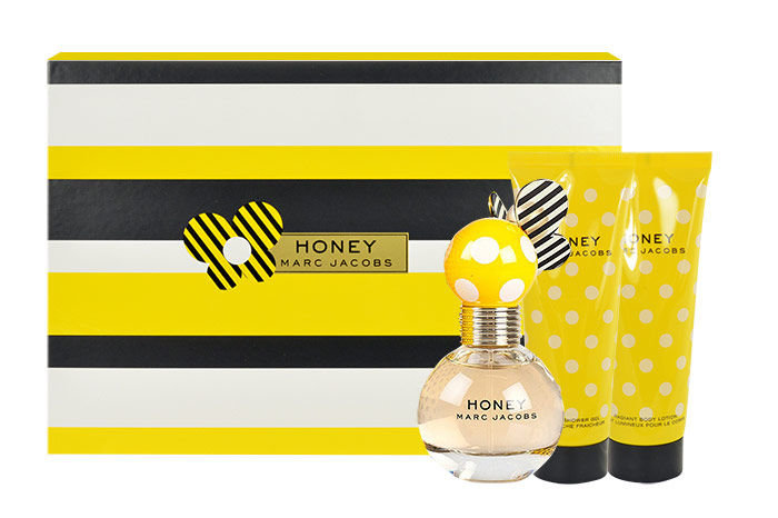 Marc Jacobs Honey 50ml Edp 50ml + 75ml body milk + 75ml shower gel kvepalai Moterims EDP Rinkinys (Pažeista pakuotė)