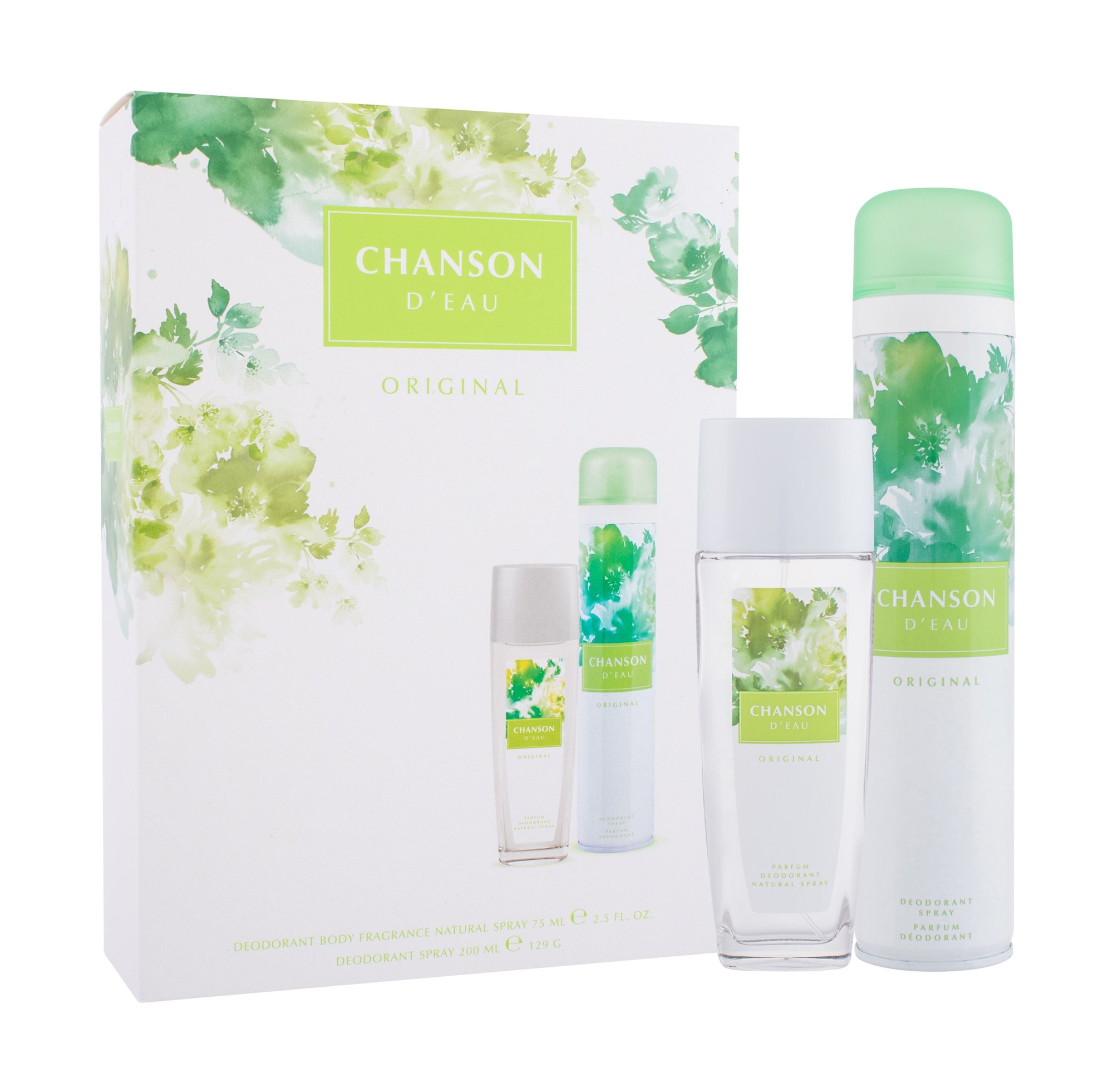 Chanson Chanson D´Eau 75ml Deodorant 75 ml + Deospray 200 ml dezodorantas Rinkinys (Pažeista pakuotė)