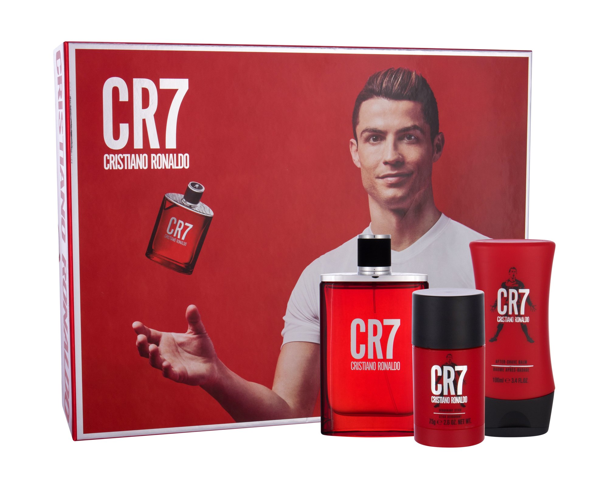 Cristiano Ronaldo CR7 100ml Edt 100 ml + Deostick 75 ml + Aftershave Balm 100 ml Kvepalai Vyrams EDT Rinkinys