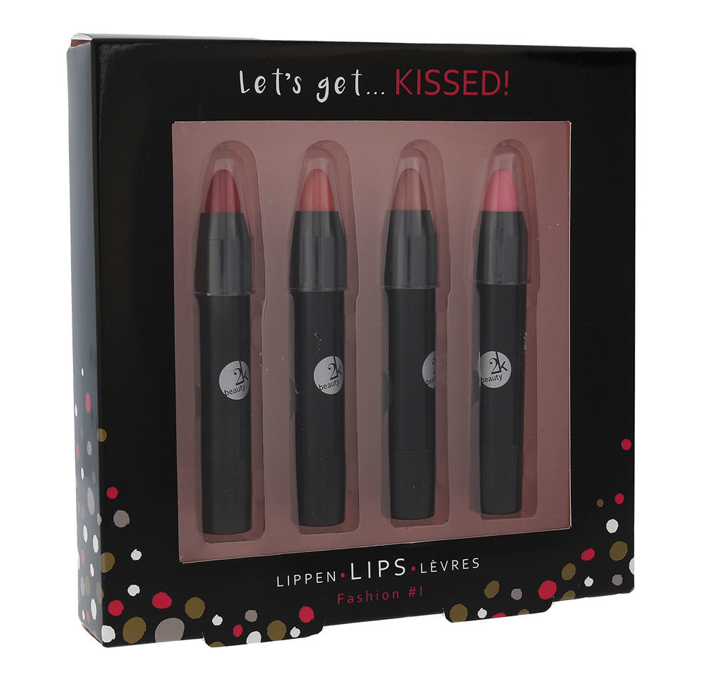 2K Let´s Get Kissed! 2,7g Lipstick 4 x 2,7 g lūpdažis Rinkinys