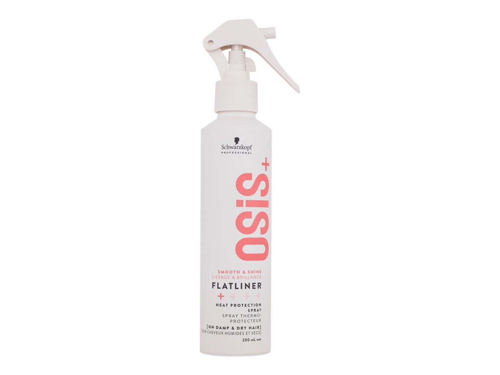 Schwarzkopf Osis+ Flatliner Heat Protection Spray Kar&scaron;tam plaukų modeliavimui 200 ml Damaged box