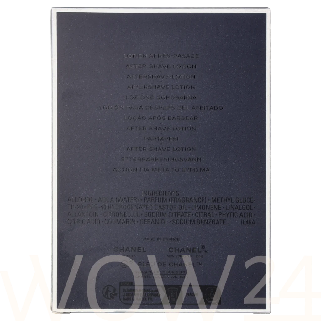 Chanel Chanel Bleu De Chanel Pour Homme After Shave Lot. 100 ml balzamas po skutimosi