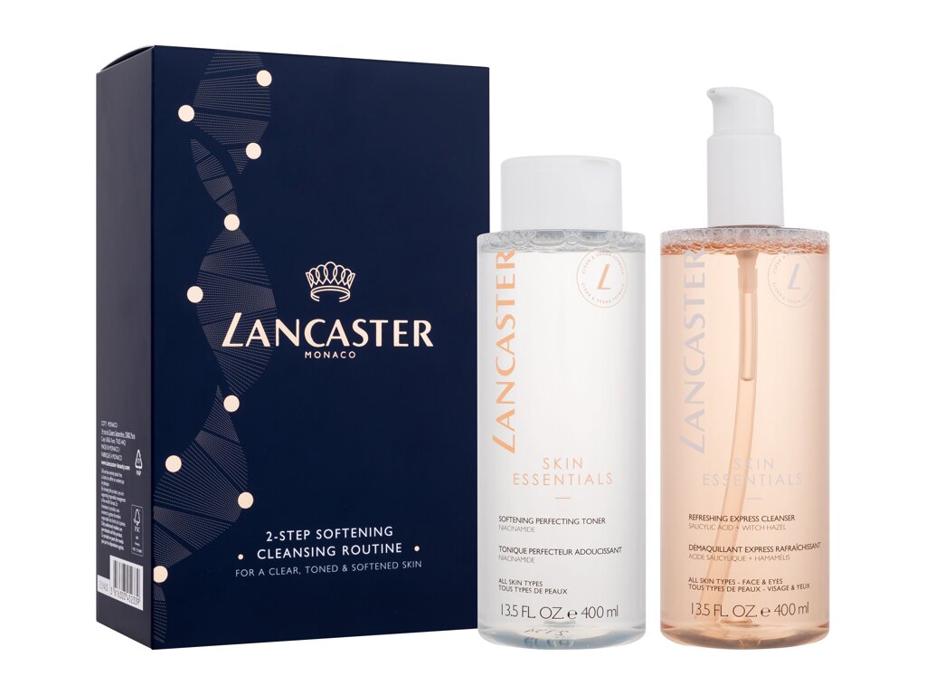 Lancaster Skin Essentials 2-Step Softening Cleansing Routine valomasis vanduo veidui
