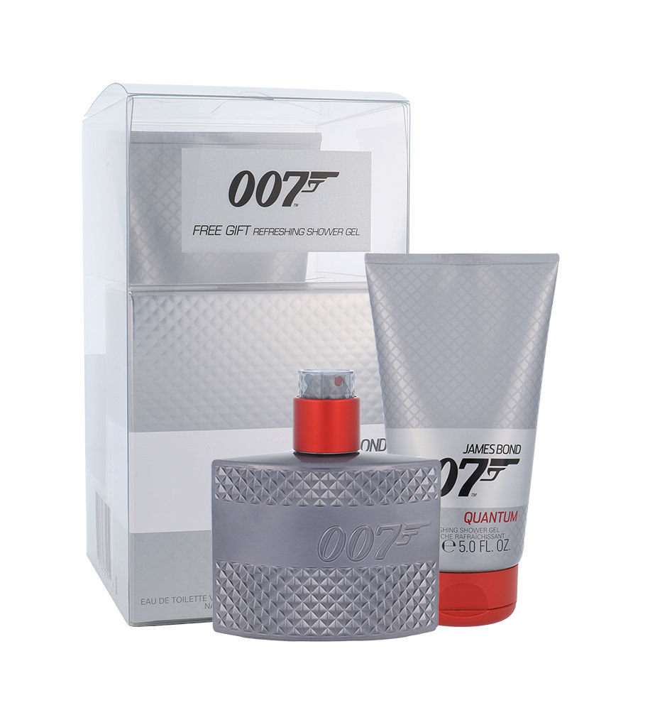 James Bond 007 Quantum 50ml Edt 50ml + 150ml Shower gel Kvepalai Vyrams EDT Rinkinys (Pažeista pakuotė)